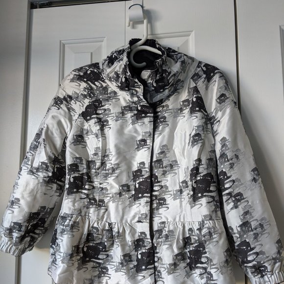 Black n white  Vivienne Tam silk insulated jacket - Picture 13 of 14